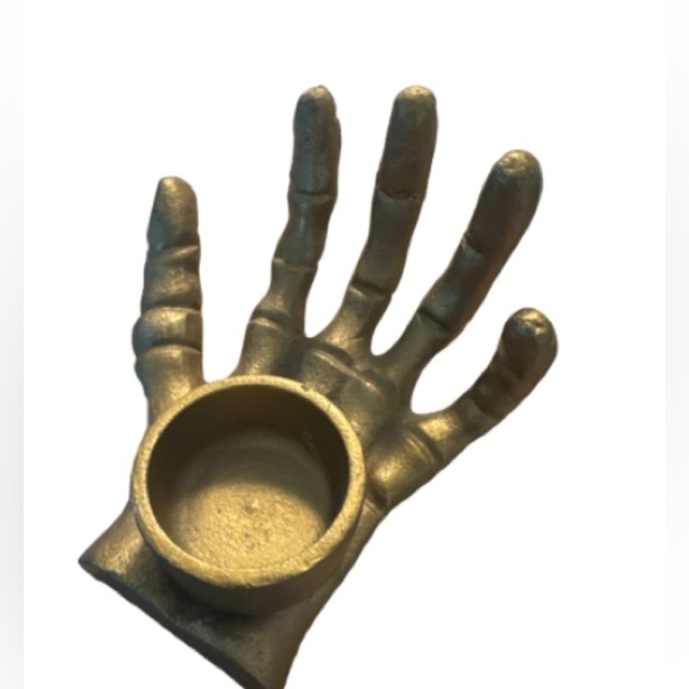 Gold Hand-Shaped Decorative candle tea light Holder